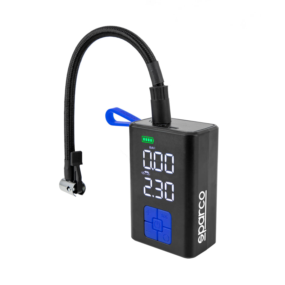 Compresor Inflador de Aire Portátil Sparco Digital Inalámbrico 150 PSI-Infladores y Compresores-Multishop Uruguay