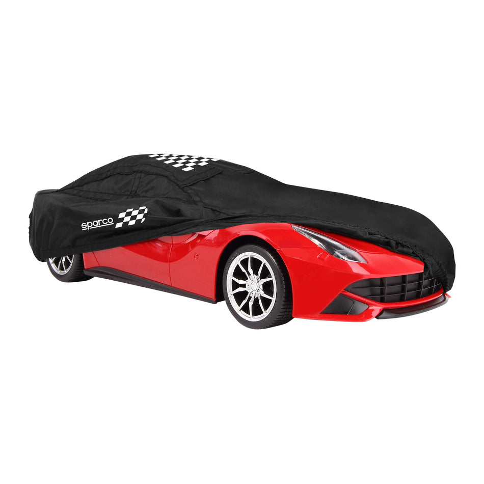 Cubre Auto Sparco Negro Poliéster con Recubrimiento PU-Cubreautos-Multishop Uruguay