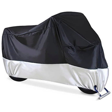 Cubre Moto Tela Polyester Negro/Gris-Cubre Motos-Multishop Uruguay