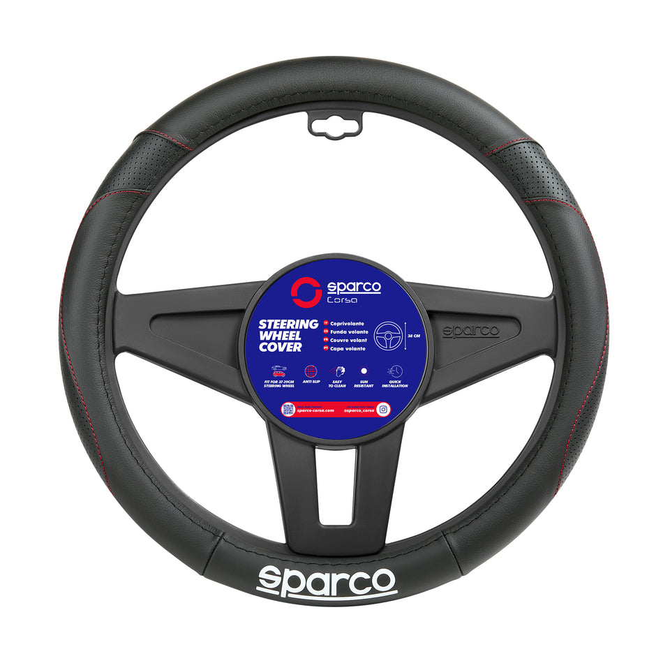 Cubre Volante Sparco de Cuero 38 cm Universal Deportivo-Cubrevolantes-Multishop Uruguay