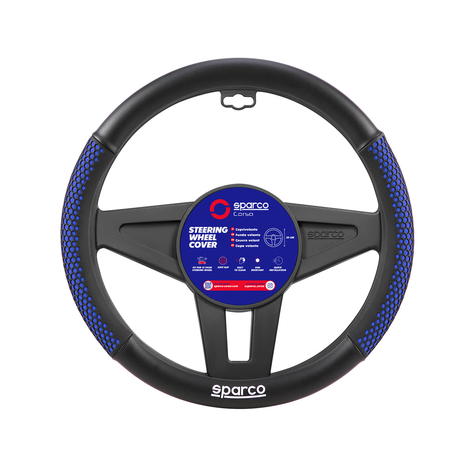 Cubre Volante Sparco PVC Perforado 38 cm Universal-Cubrevolantes-Multishop Uruguay