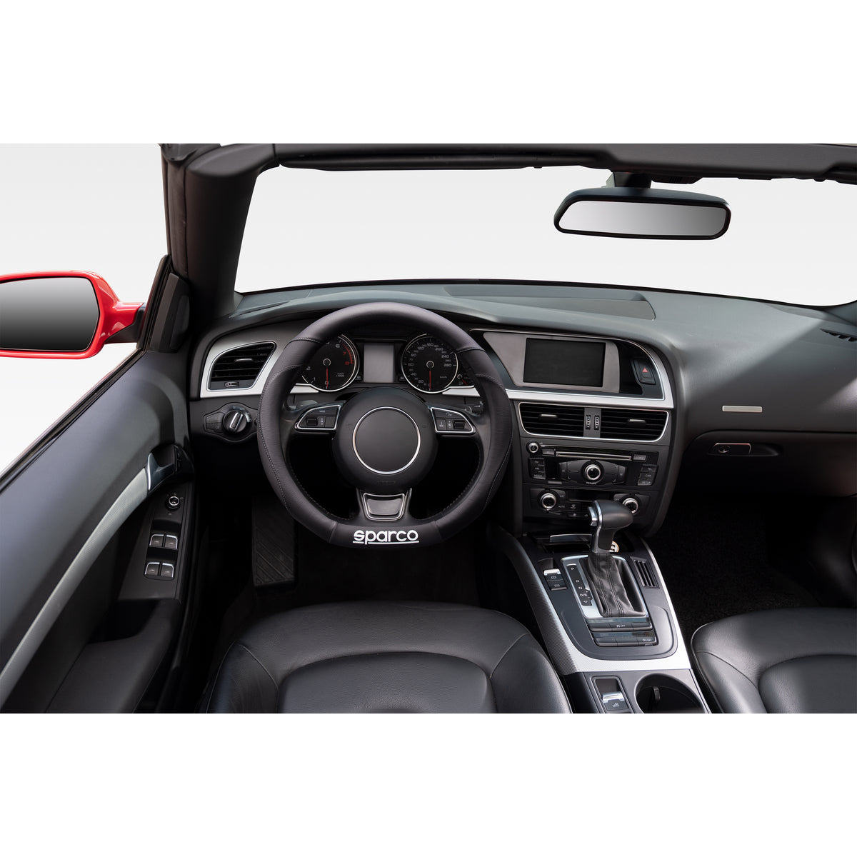 Cubre Volante Sparco Tipo D Universal 37,5 cm Negro-Cubrevolantes-Multishop Uruguay