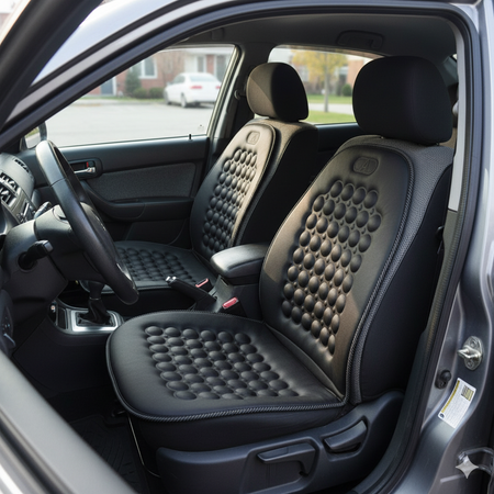 Cubreasiento para Auto Forrado de Tela Negro Universal-Cubreasientos Universales-Multishop Uruguay