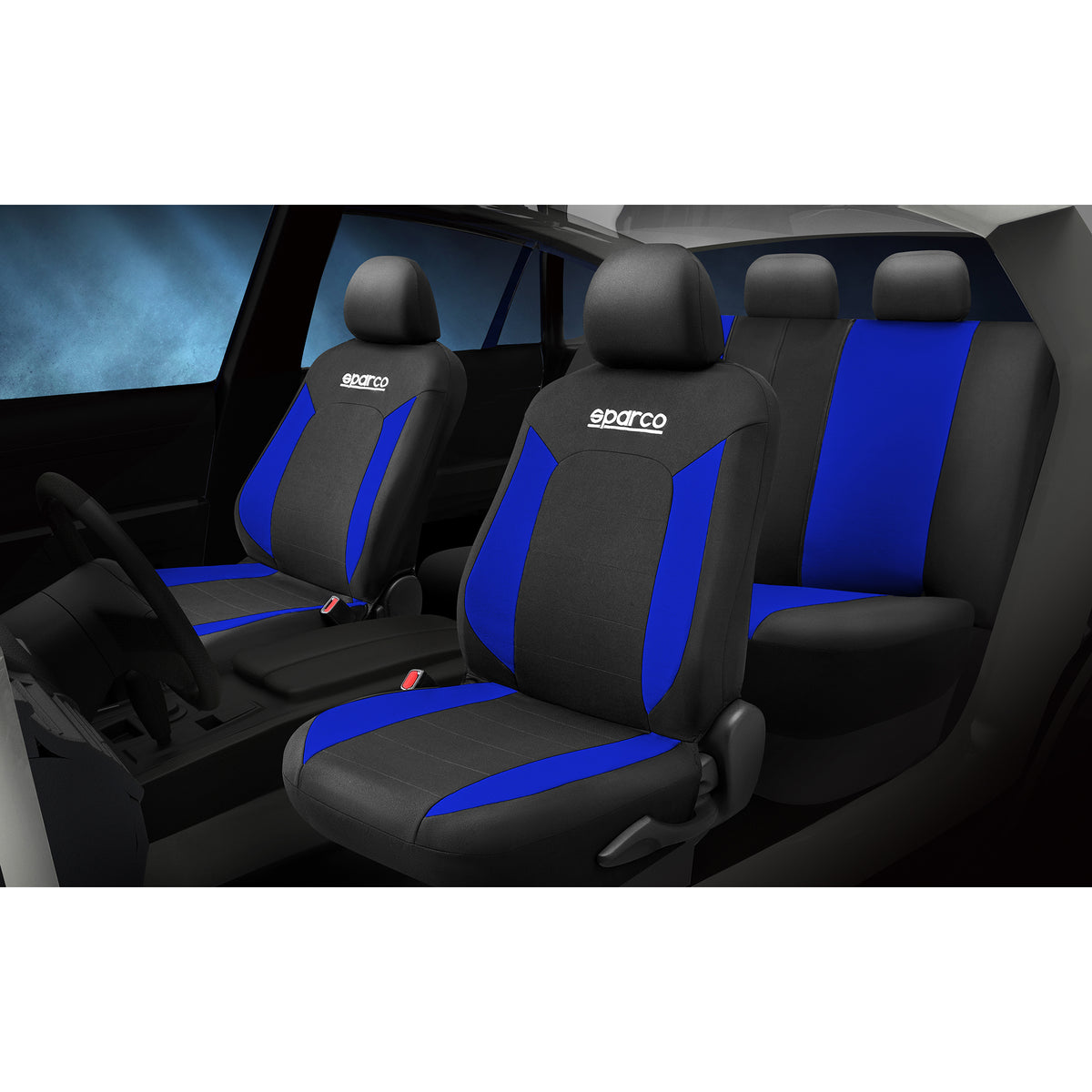 Cubreasientos Sparco Deportivo Universal 9 Piezas-Cubreasientos Universales-Multishop Uruguay