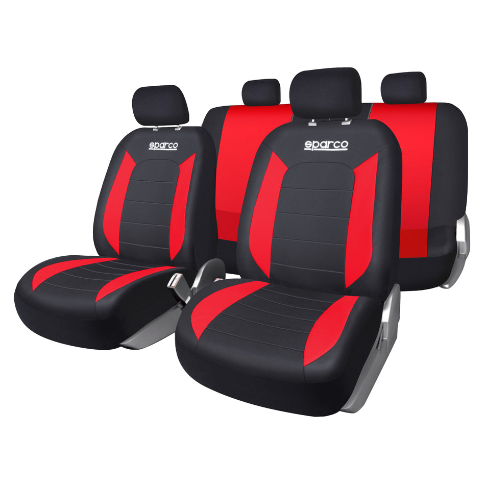 Cubreasientos Sparco Deportivo Universal 9 Piezas-Cubreasientos Universales-Multishop Uruguay
