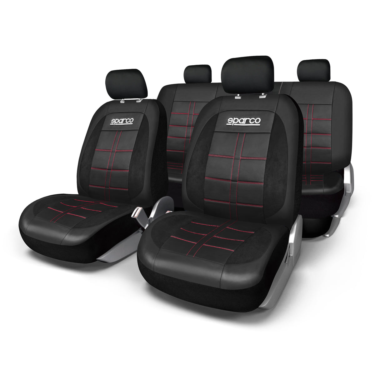 Cubreasientos Sparco Lodi 11 Piezas Universales PVC + Gamuza-Cubreasientos Universales-Multishop Uruguay