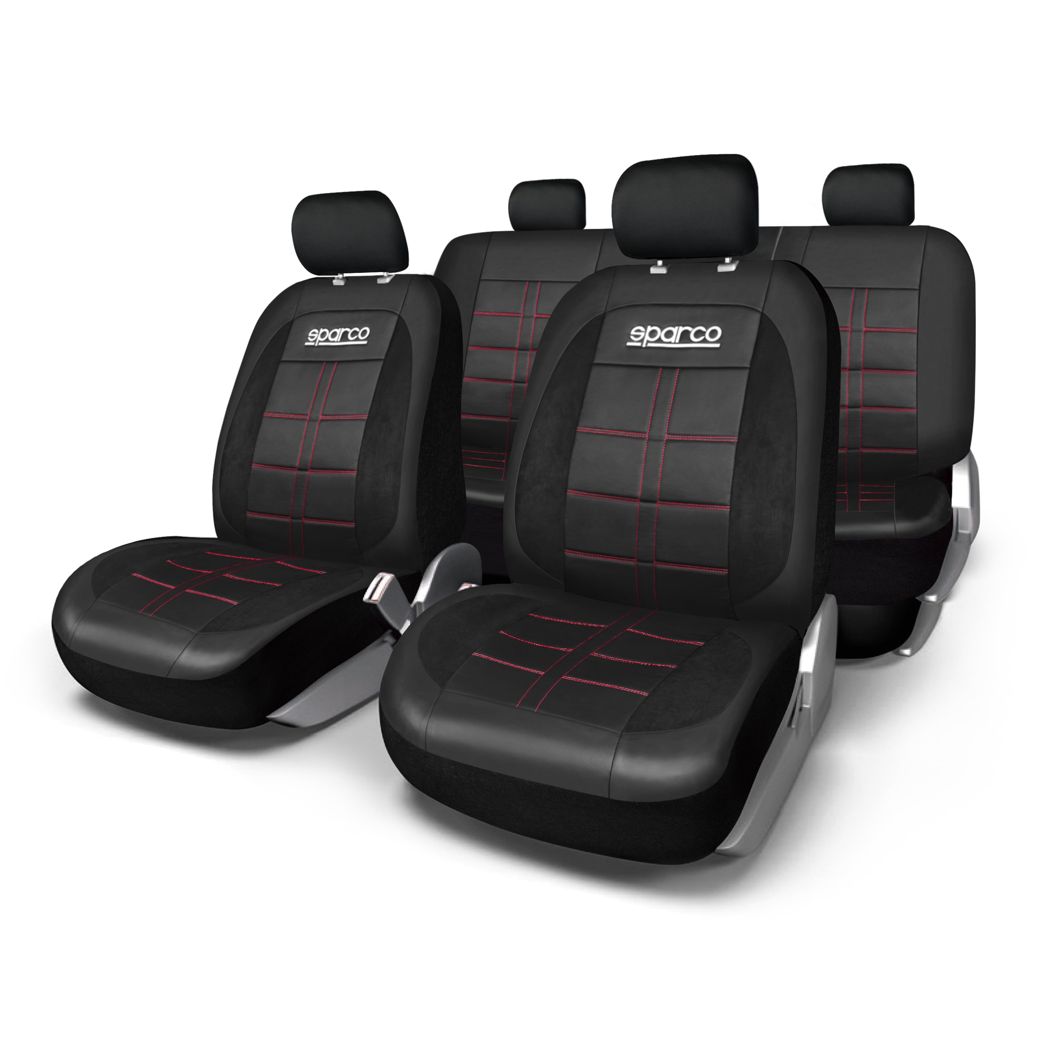 Cubreasientos Sparco Lodi 11 Piezas Universales PVC + Gamuza-Cubreasientos Universales-Multishop Uruguay