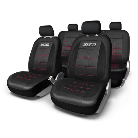 Cubreasientos Sparco Lodi 11 Piezas Universales PVC + Gamuza-Cubreasientos Universales-Multishop Uruguay