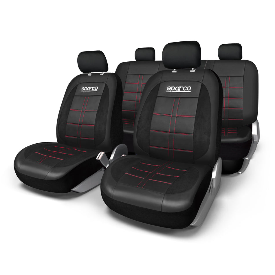 Cubreasientos Sparco Lodi 11 Piezas Universales PVC Gamuza-Cubreasientos Universales-Multishop Uruguay
