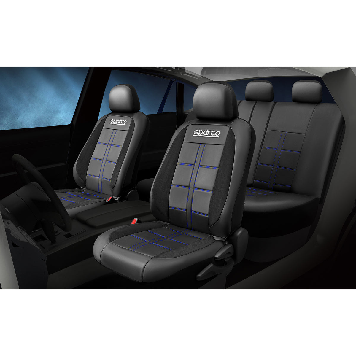 Cubreasientos Sparco Lodi 11 Piezas Universales PVC + Gamuza-Cubreasientos Universales-Multishop Uruguay