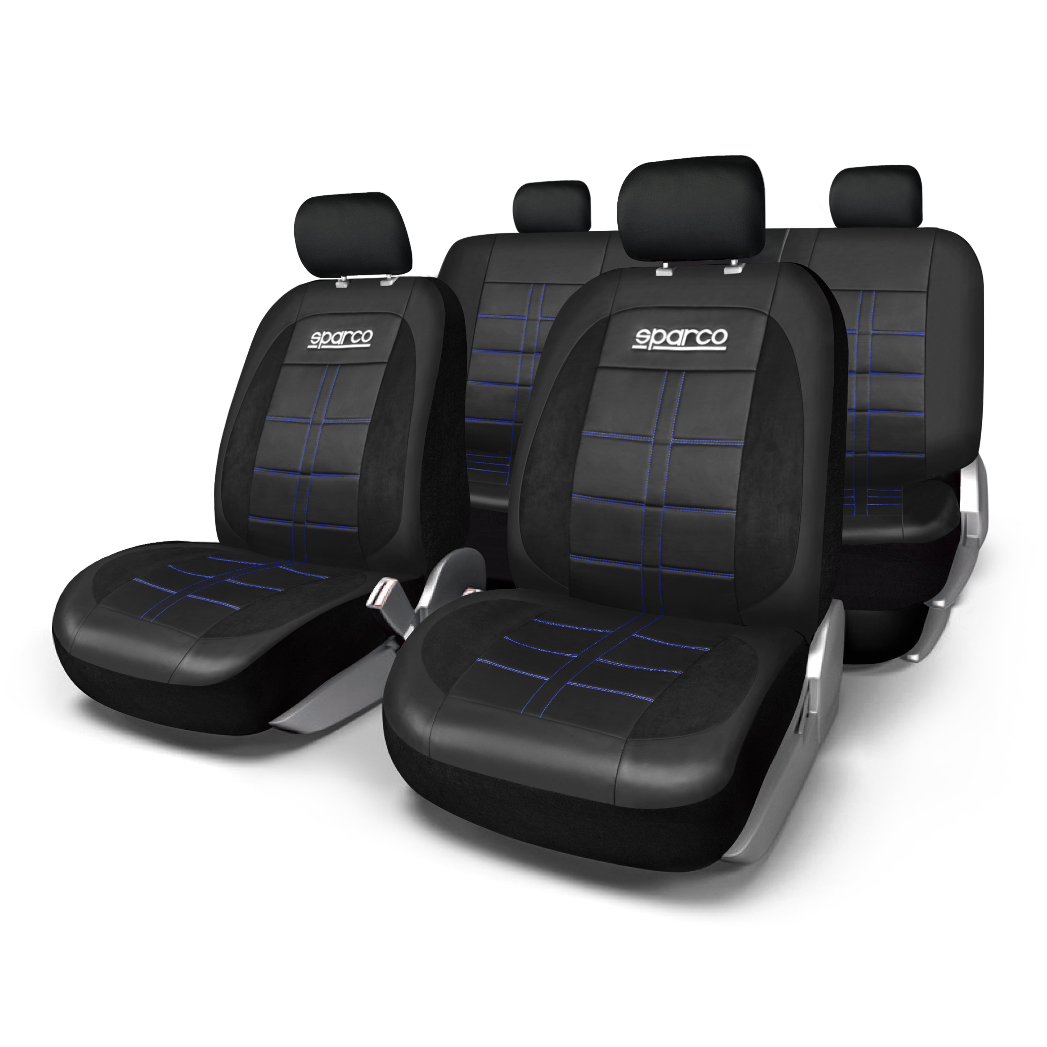 Cubreasientos Sparco Lodi 11 Piezas Universales PVC + Gamuza-Cubreasientos Universales-Multishop Uruguay