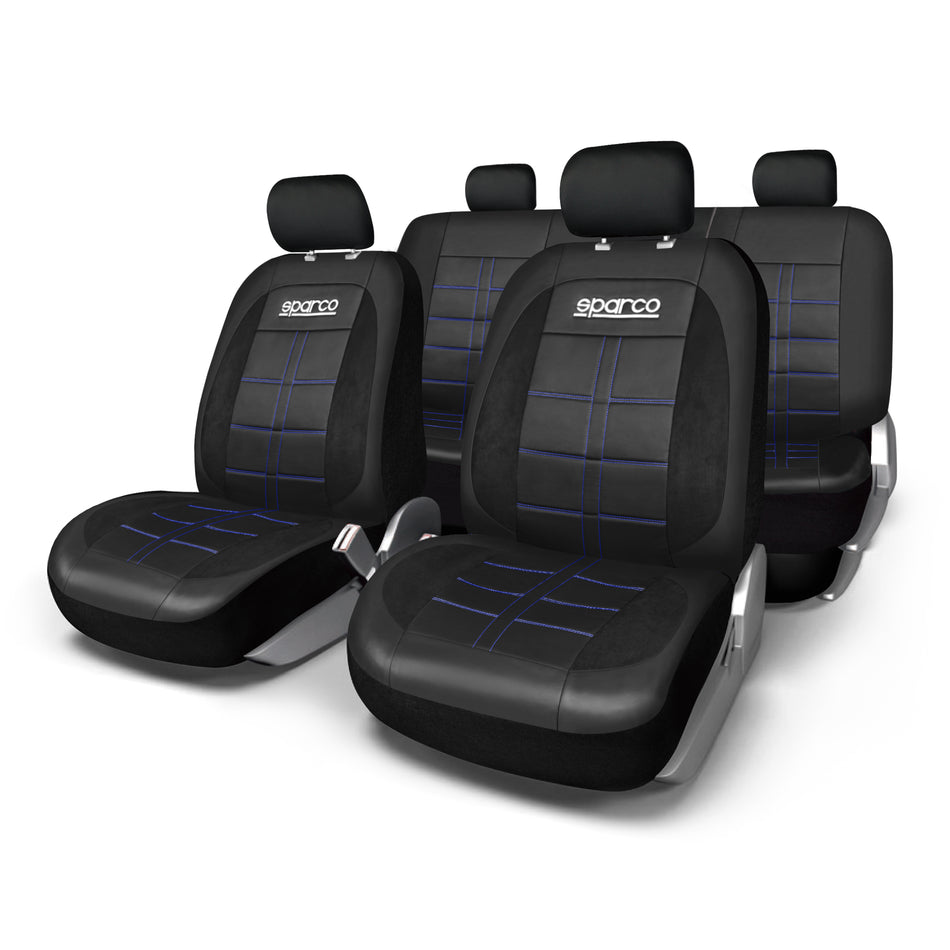 Cubreasientos Sparco Lodi 11 Piezas Universales PVC Gamuza-Cubreasientos Universales-Multishop Uruguay