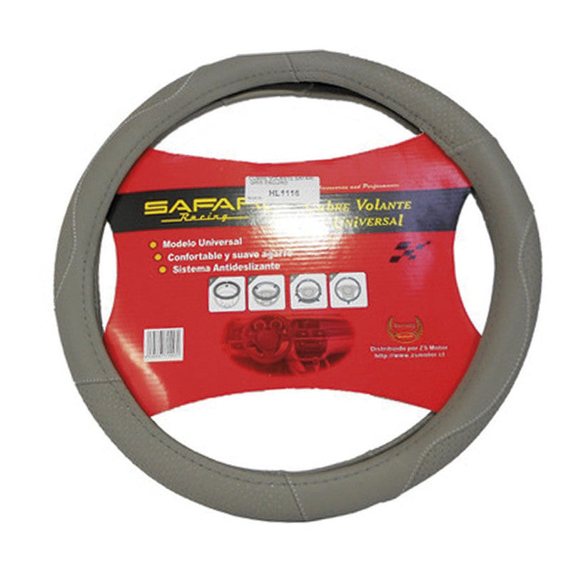 Cubrevolante Safari Gris Oscuro Universal Cuero-Cubrevolantes-Multishop Uruguay