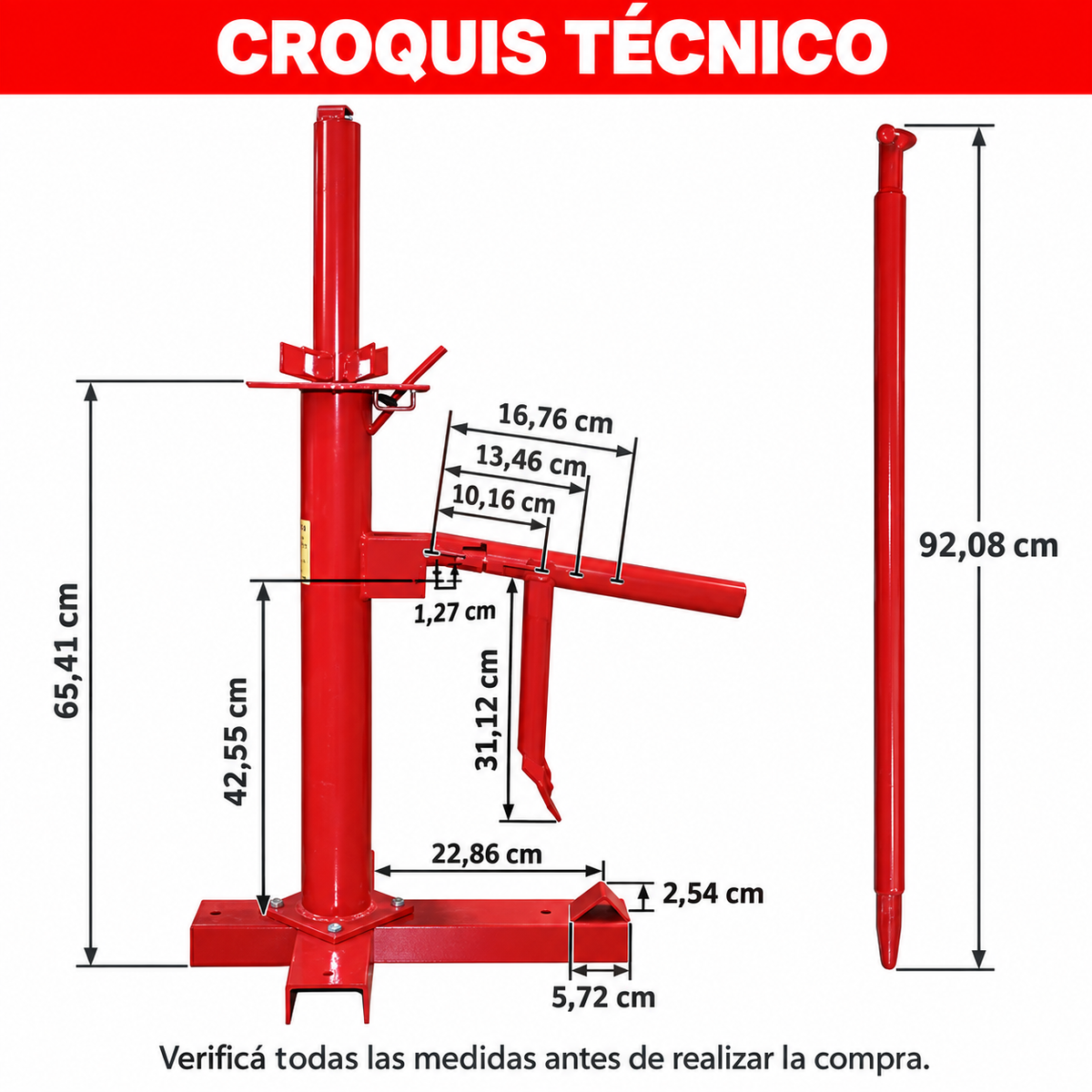 Desenllantadora Desmontadora Manual para Neumaticos-Taller-Multishop Uruguay