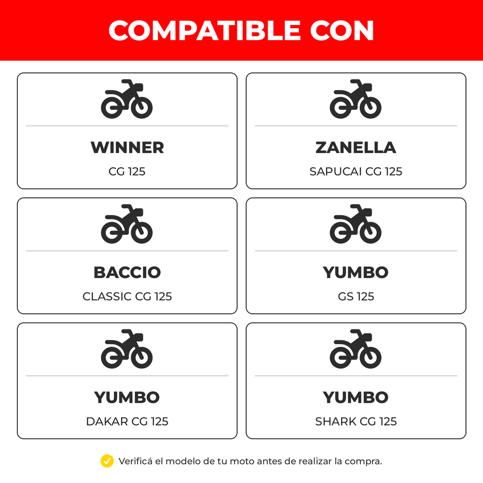 Disco de Embrague Moto CG 125 Juego 5 Piezas-Embrague motos-Multishop Uruguay