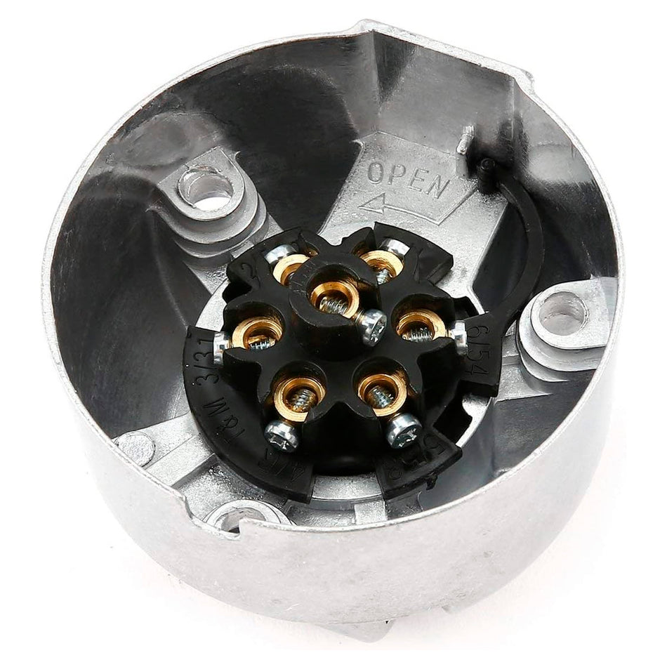 Enchufe Remolque Macho/Hembra de 7 Polos con Tapa-Enganche de Remolque-Multishop Uruguay