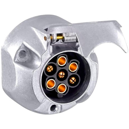 Enchufe Remolque Macho/Hembra de 7 Polos con Tapa-Trailer-Multishop Uruguay