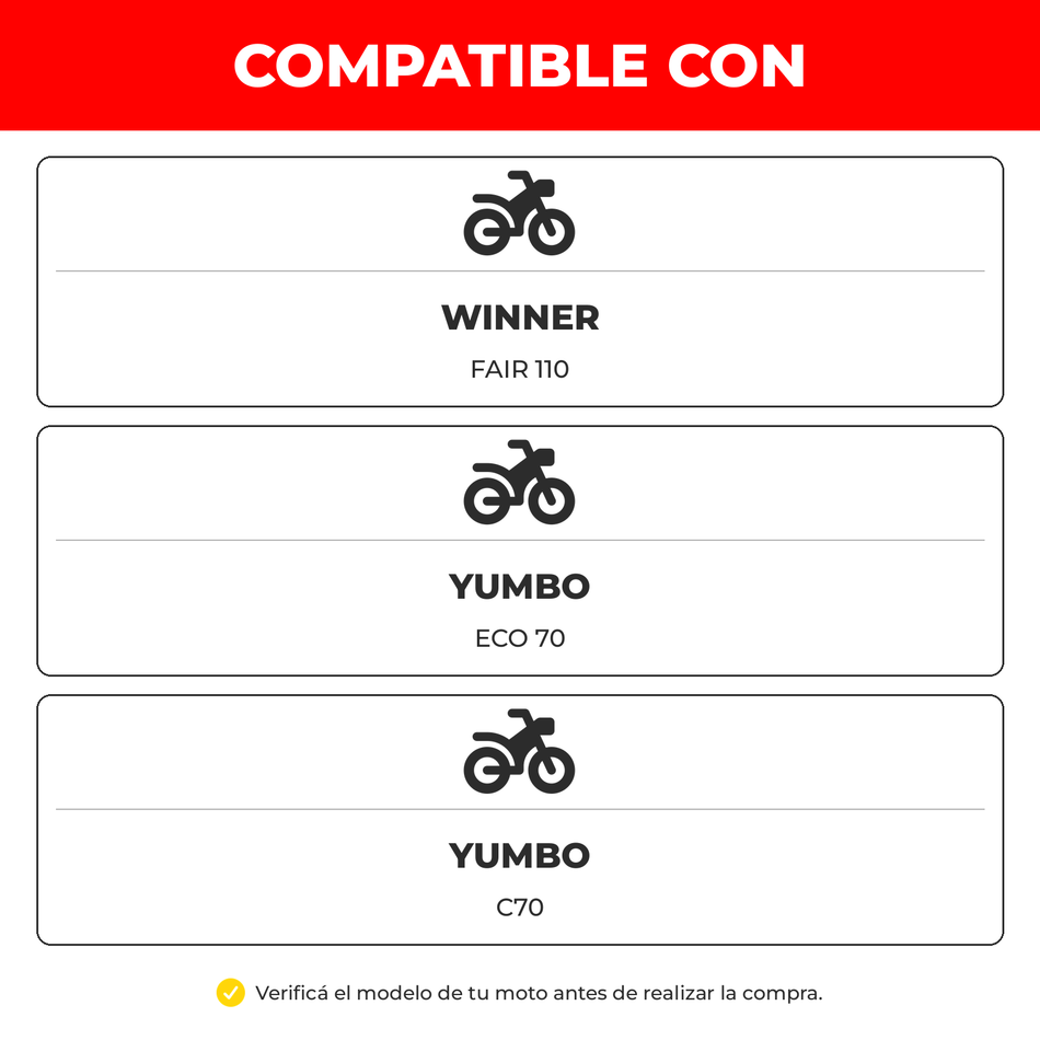Estira Cadena Winner Fair/Eco 70/Honda C70 18Mm (Lado Plato) x2 Un-Cadenas de distribución motos-Multishop Uruguay