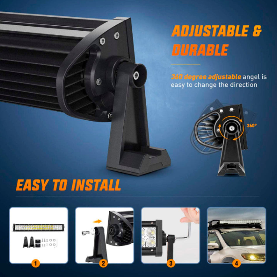 Faro Barra Led Auto 72W, 120W, 180W, 240W, 300W-Barras Led-Multishop Uruguay