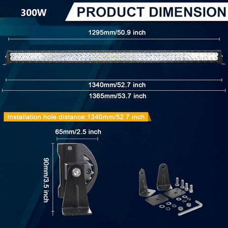 Faro Barra Led Auto 72W, 120W, 180W, 240W, 300W-Barras Led-Multishop Uruguay
