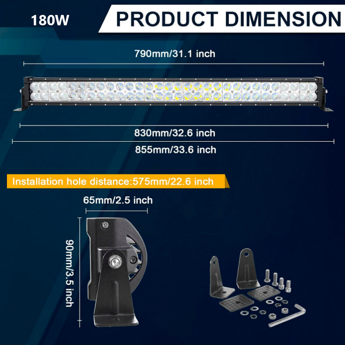 Faro Barra Led Auto 72W, 120W, 180W, 240W, 300W-Barras Led-Multishop Uruguay