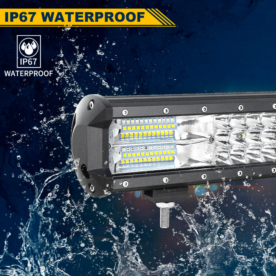 Faro Barra Led Auto con Flash 72W, 108W, 144W, 168W-Barras Led-Multishop Uruguay