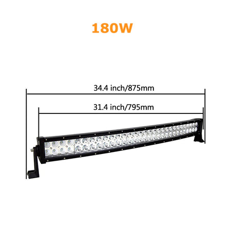 Faro Barra Led Auto Curva-Barras Led-Multishop Uruguay