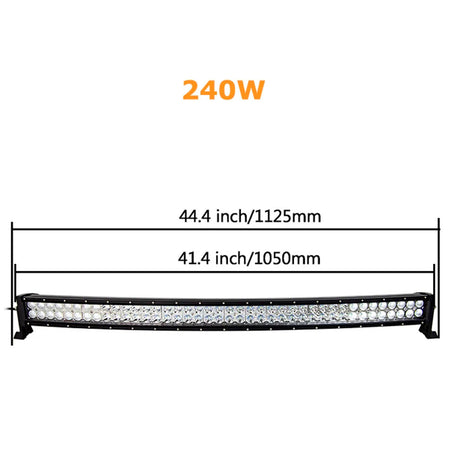 Faro Barra Led Auto Curva-Barras Led-Multishop Uruguay