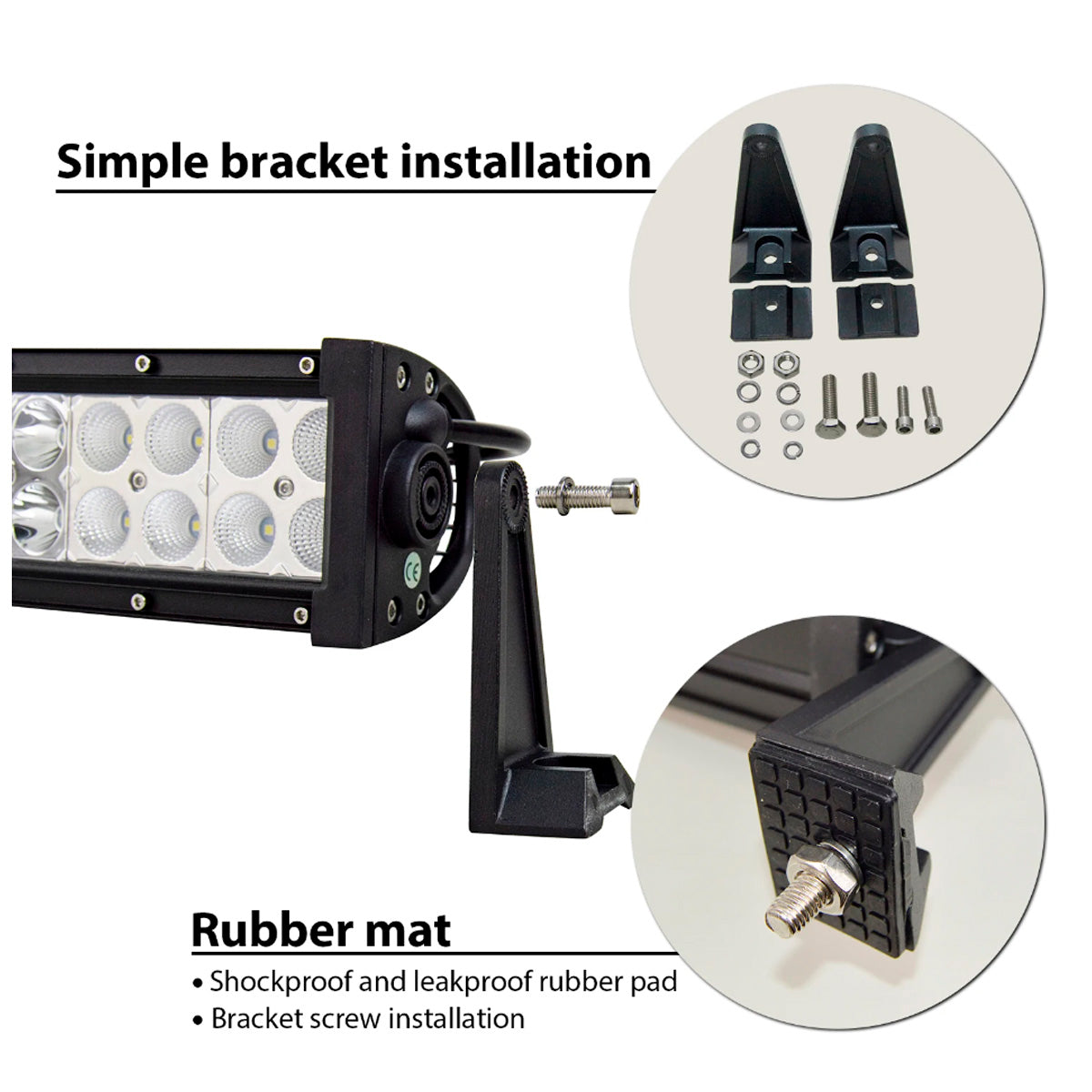Faro Barra Led Auto Curva-Barras Led-Multishop Uruguay