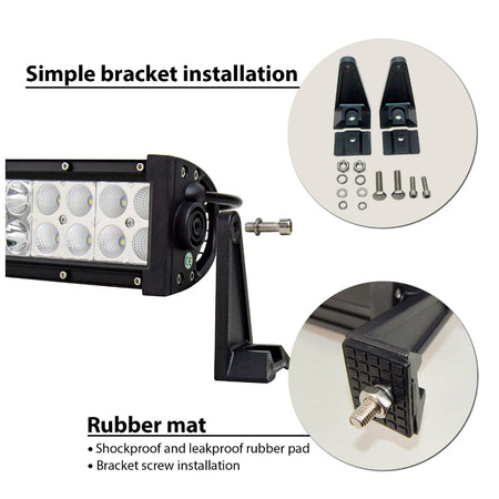 Faro Barra Led Auto Curva-Barras Led-Multishop Uruguay