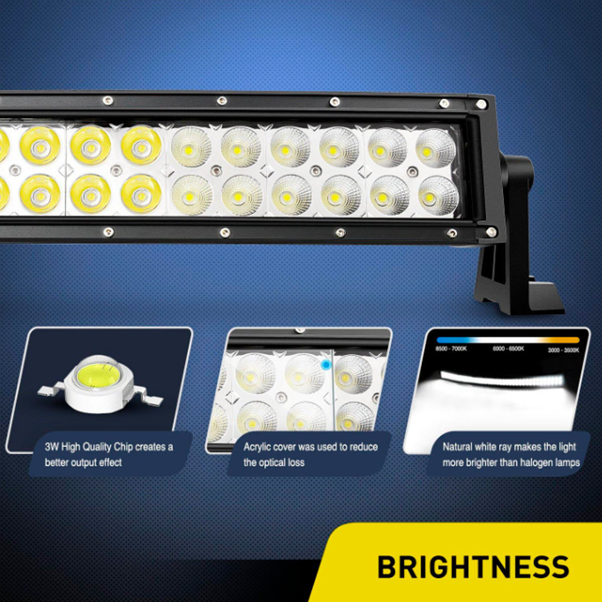 Faro Barra Led Auto Curva-Barras Led-Multishop Uruguay