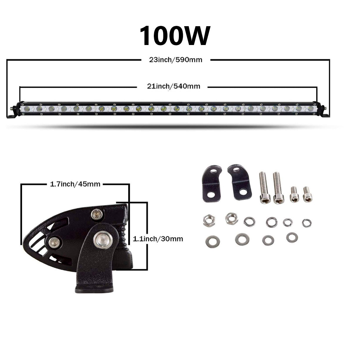 Faro Barra Led Auto Ultrafina-Barras Led-Multishop Uruguay