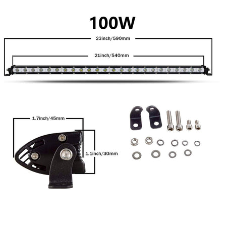 Faro Barra Led Auto Ultrafina-Barras Led-Multishop Uruguay