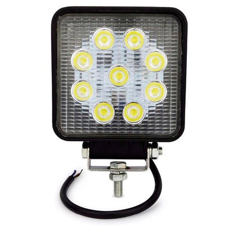 Faro Caminero Cuadrado 9 Led Azul 27W-Faro Caminero-Multishop Uruguay