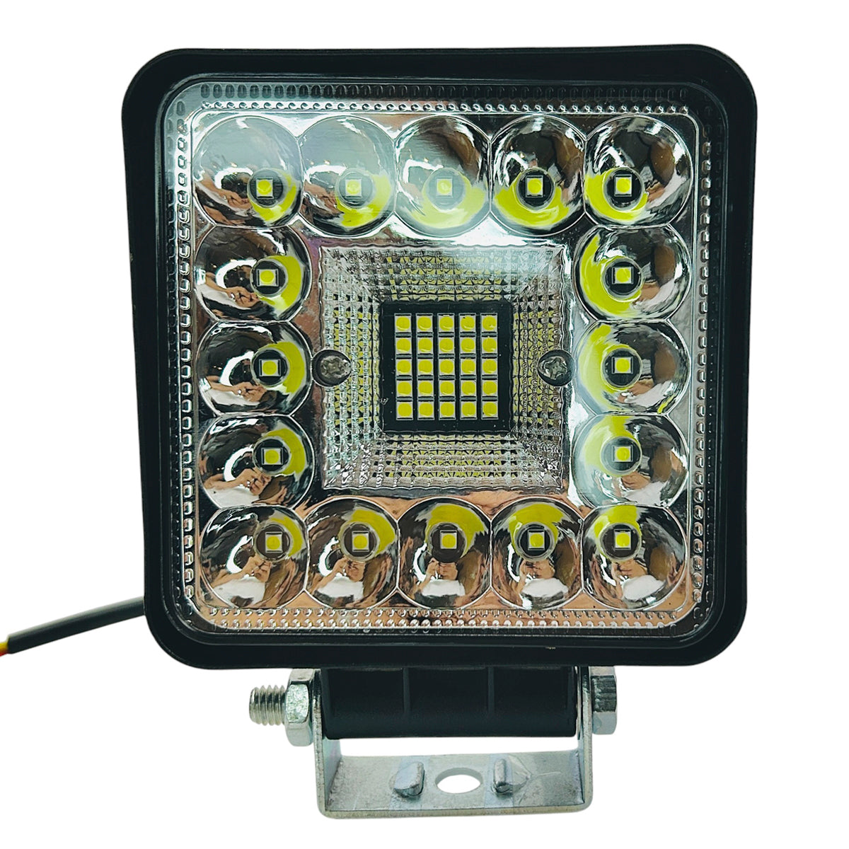 Faro Caminero LED Cuadrado 20W 12/24V con Flash-Faro Caminero-Multishop Uruguay