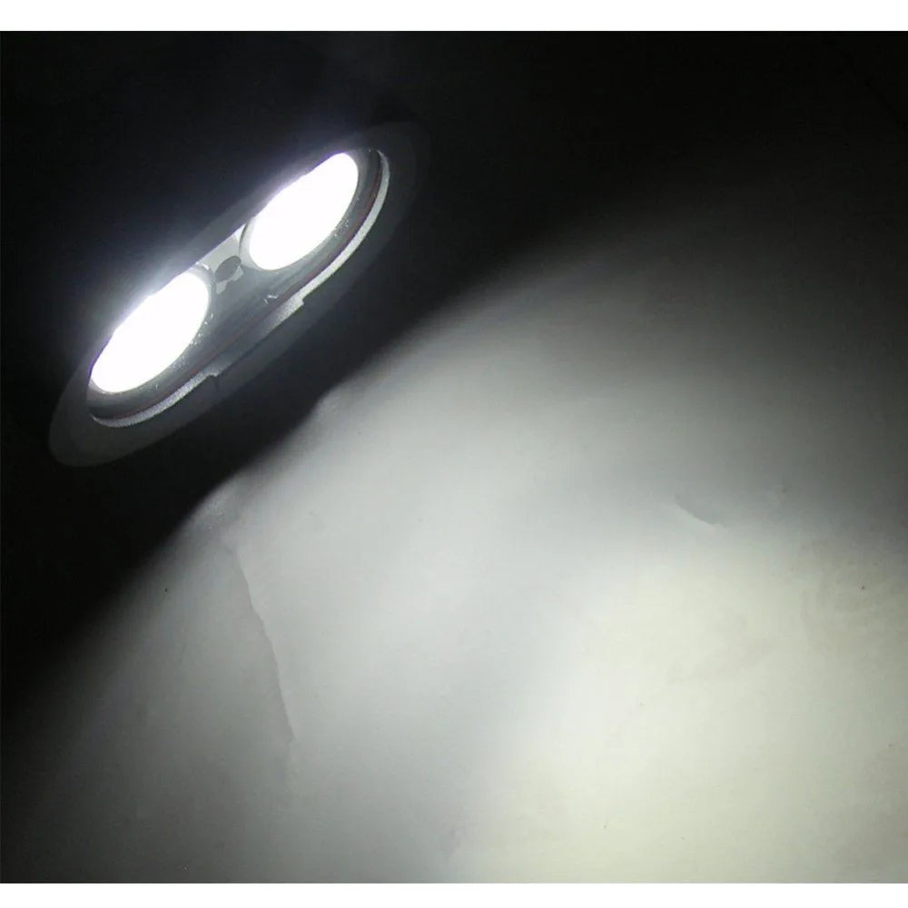 Faro Caminero LED Ovalado 20W Blanco y Ámbar 12/24V-Faro Caminero-Multishop Uruguay