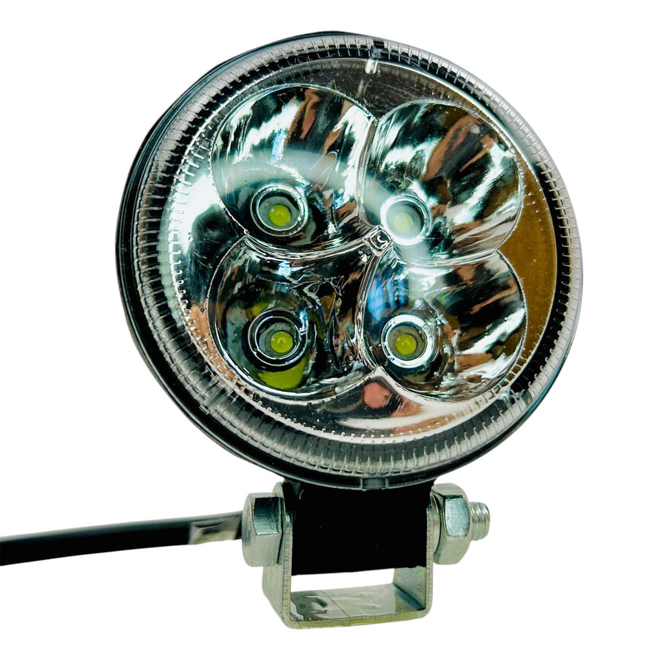 Faro Caminero Redondo 12W 4 LED – Iluminación Potente para Todo Terreno-Faro Caminero-Multishop Uruguay