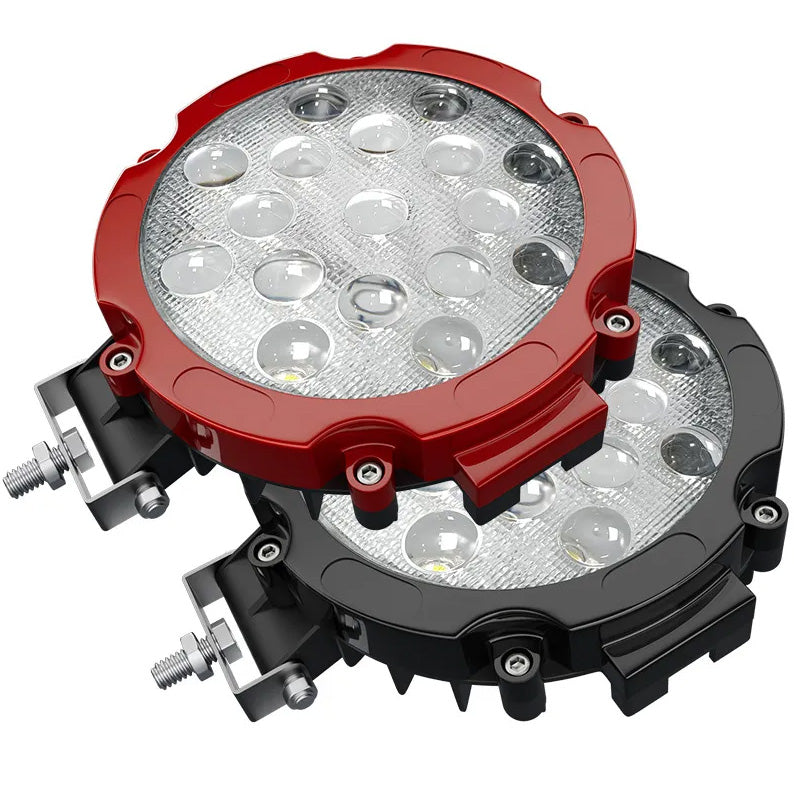 Faro Caminero Redondo 17 Led 51 W con Lupa-Faro Caminero-Multishop Uruguay