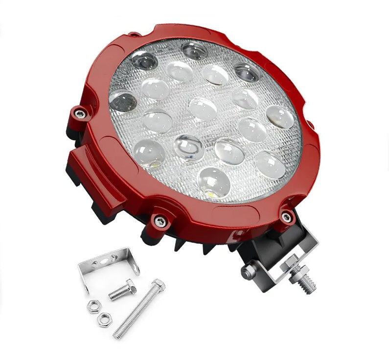 Faro Caminero Redondo 17 Led 51 W con Lupa-Faro Caminero-Multishop Uruguay