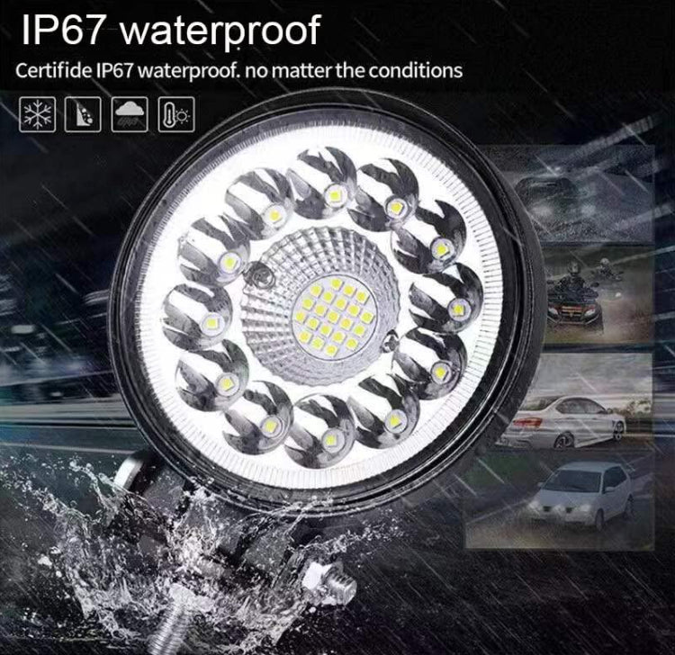 Faro Caminero Redondo 33 LED 99W Alta/Baja/Flash-Faro Caminero-Multishop Uruguay