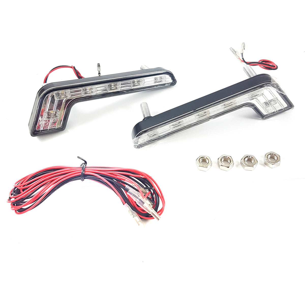 Faro Diurno 6 Led Blanco En "L" 12V Kit 2 Unidades-Faros Diurnos-Multishop Uruguay