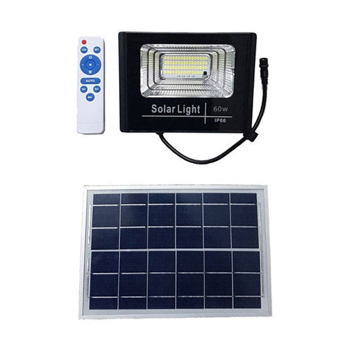 Faro Foco Led con Panel Solar + Control Remoto-Faro Solar-Multishop Uruguay