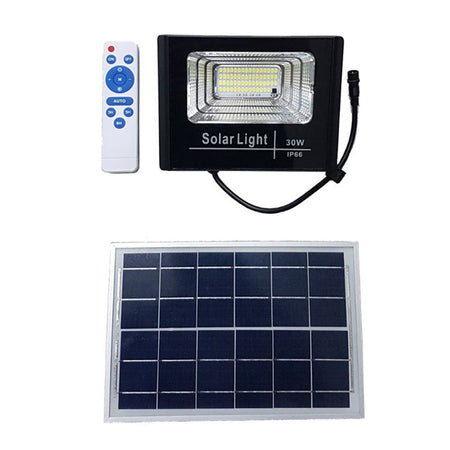 Faro Foco Led con Panel Solar + Control Remoto-Faro Solar-Multishop Uruguay