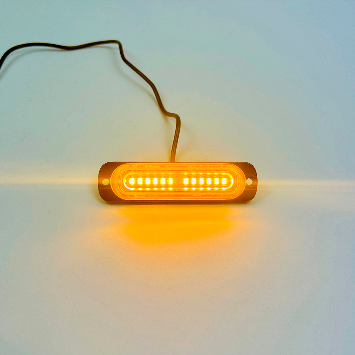 Faro Led Destellante 12v 6 Led - Ambar, Azul, Blanco o Rojo-Faro Caminero-Multishop Uruguay
