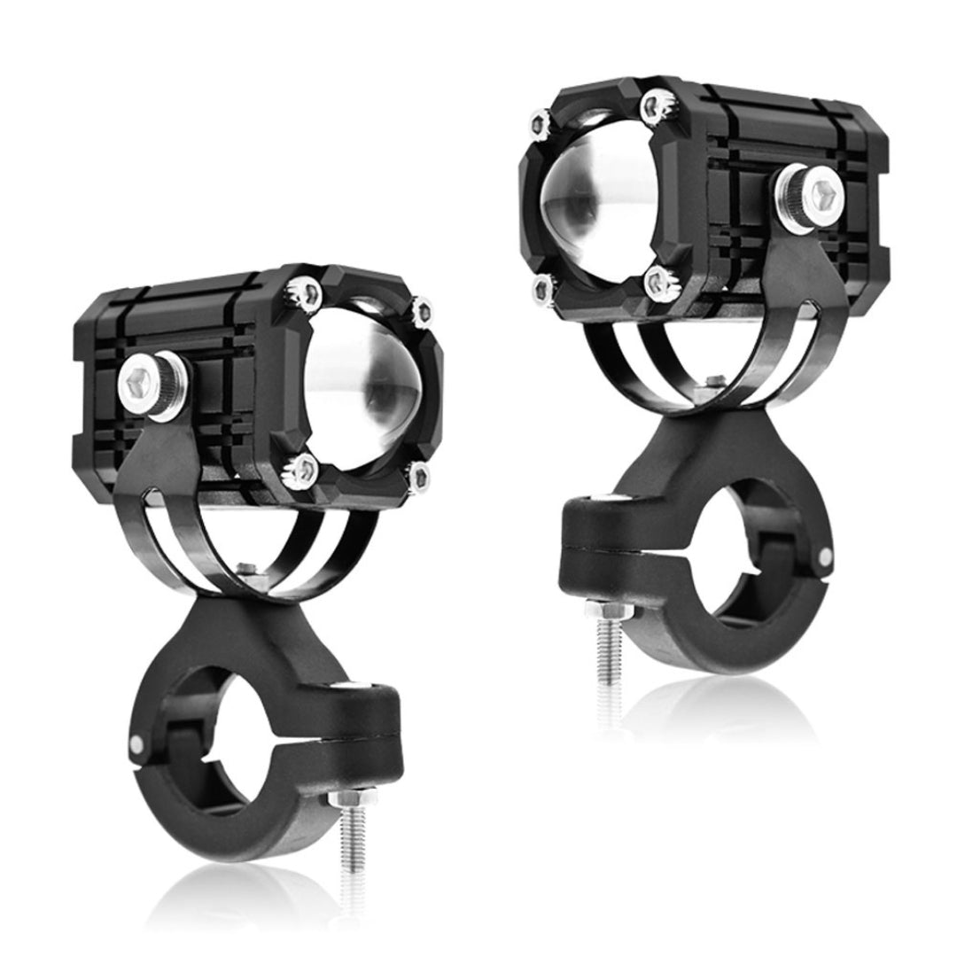 Faro LED para Moto Efecto Demonio Ámbar/Blanco 20W-Faros motos-Multishop Uruguay