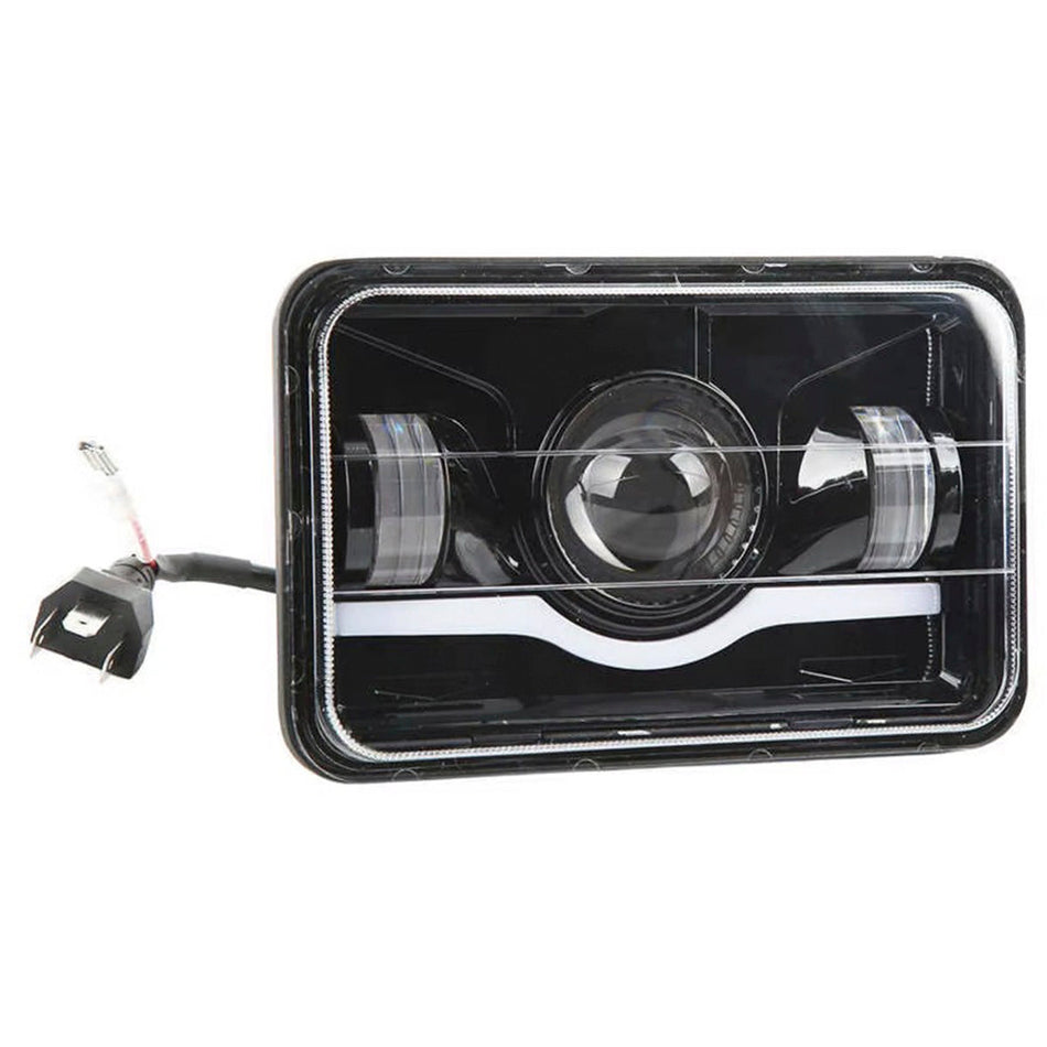 Faro Led Rectangular 4X6" Alta/Baja Luz Diurna 45W-Faro Caminero-Multishop Uruguay