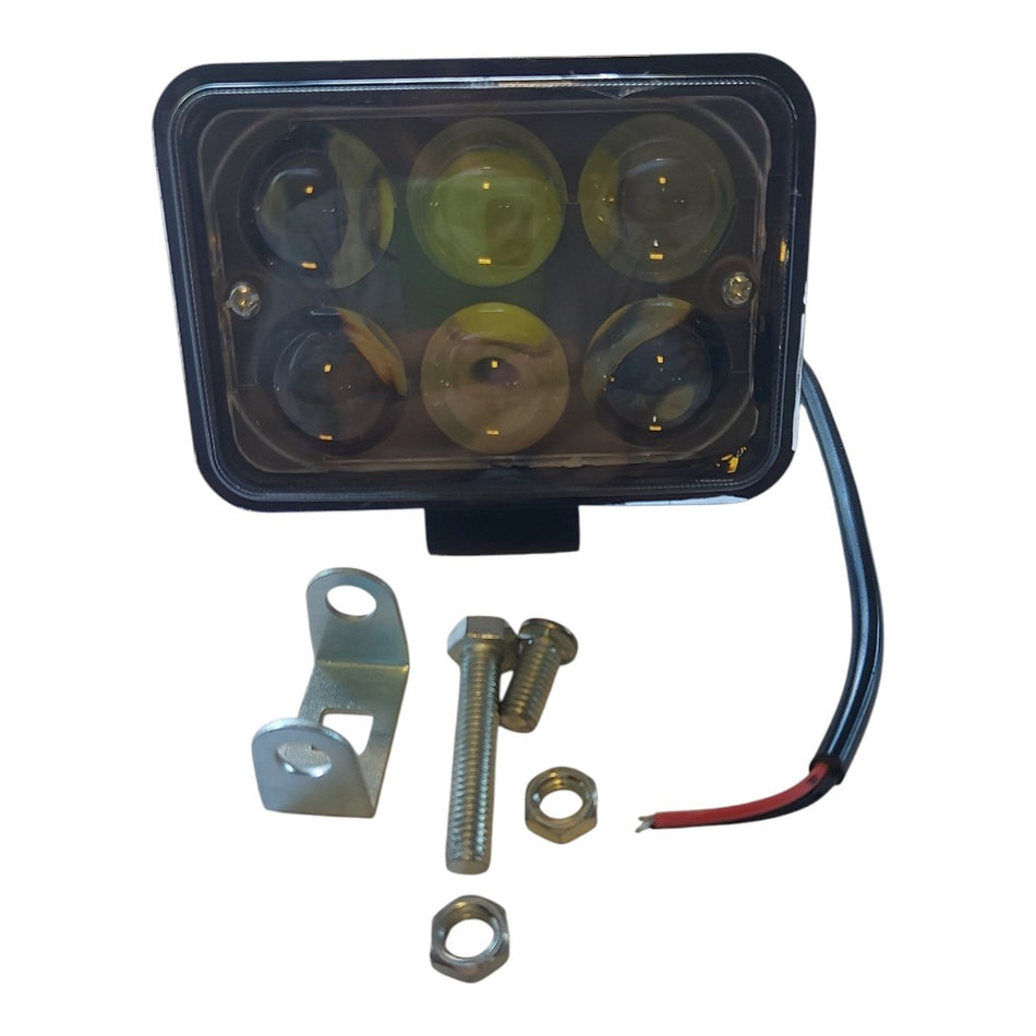 Faro Trabajo Rectangular 6 Led X 3W Tipo Lupa-Faro Caminero-Multishop Uruguay