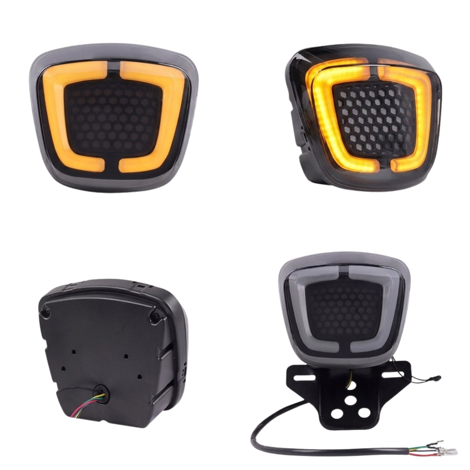 Faro Trasero LED Moto CG Sapucai Classic 10 Efectos-Faros motos-Multishop Uruguay