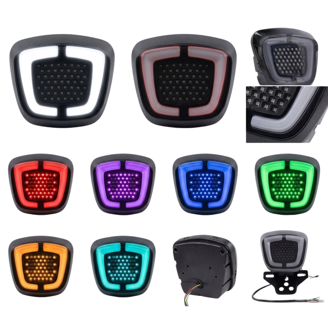 Faro Trasero LED Moto CG Sapucai Classic 10 Efectos-Faros motos-Multishop Uruguay
