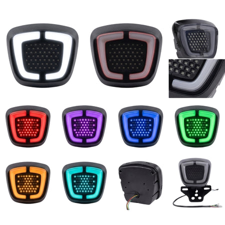 Faro Trasero LED Moto CG Sapucai Classic 10 Efectos-Faros motos-Multishop Uruguay
